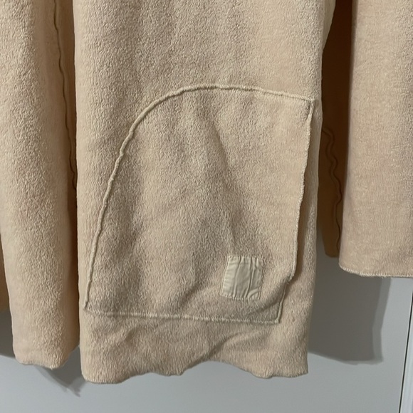 J. Jill Cream Relaxed Terry Cloth Hoodie Size XL - Picture 4 of 8